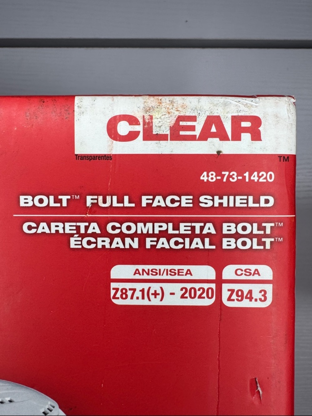 Milwaukee BOLT Full Face Shield Clear 48-73-1420 Hard Hat Visor Safety NIB - Picture 5 of 5